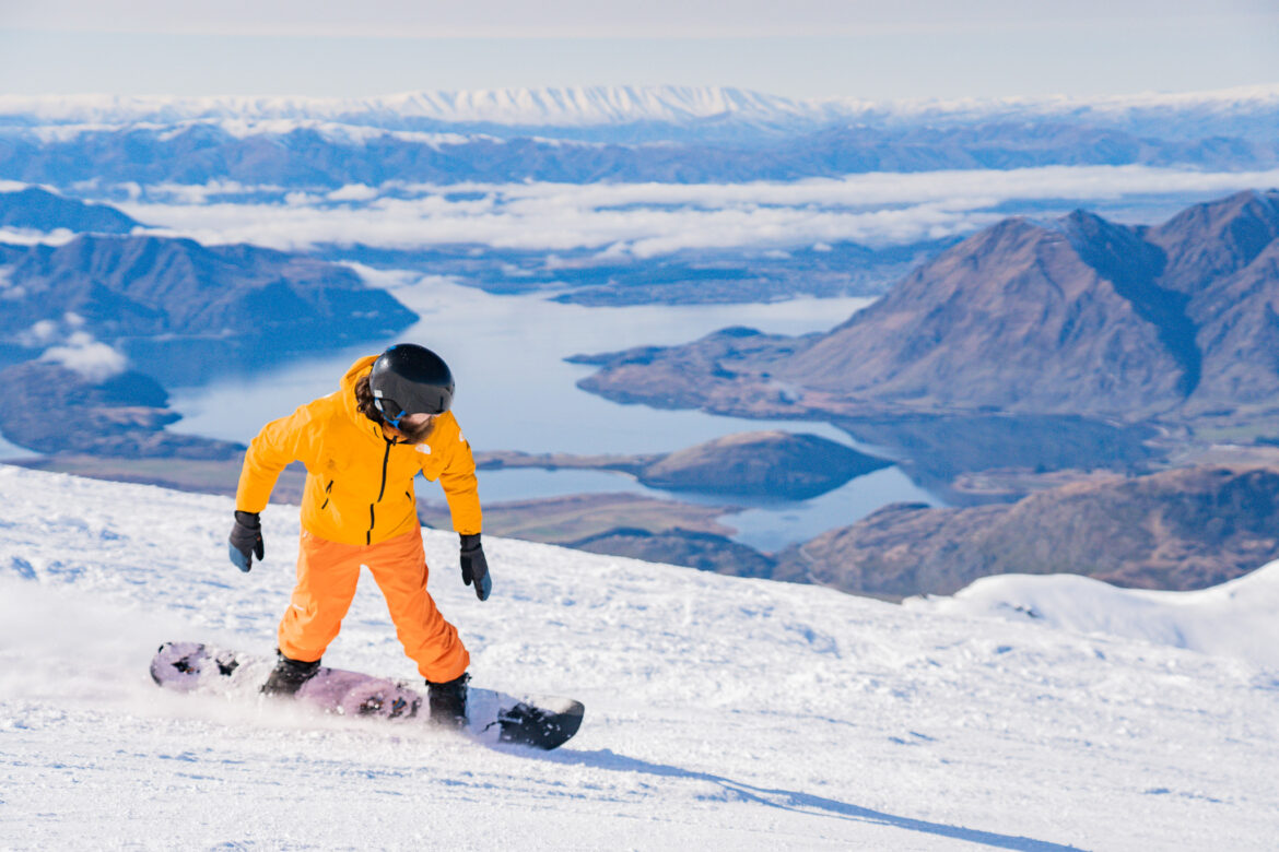 Faire du snowboard en Nouvelle-Zélande